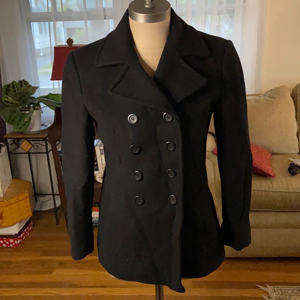 Black peacoat